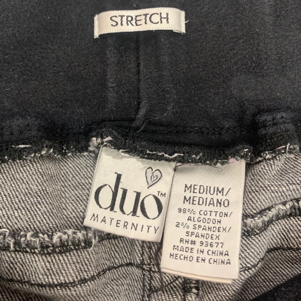 🛍 Duo Maternity Black Jeans Size Medium - Picture 4 of 5
